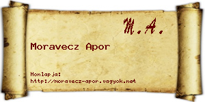 Moravecz Apor névjegykártya